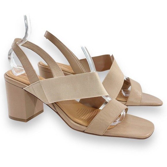 Corso Como Sandals Dress Shoe Size 11 Hally 2 Slingback Tan Nude Leather Neutral - Picture 1 of 11